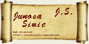 Junoša Simić vizit kartica